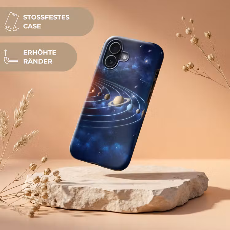 Ruimte - Zonnestelsel - Blauw Toughcase MagSafe Apple iPhone 17 klein -USP_RandenV_DE