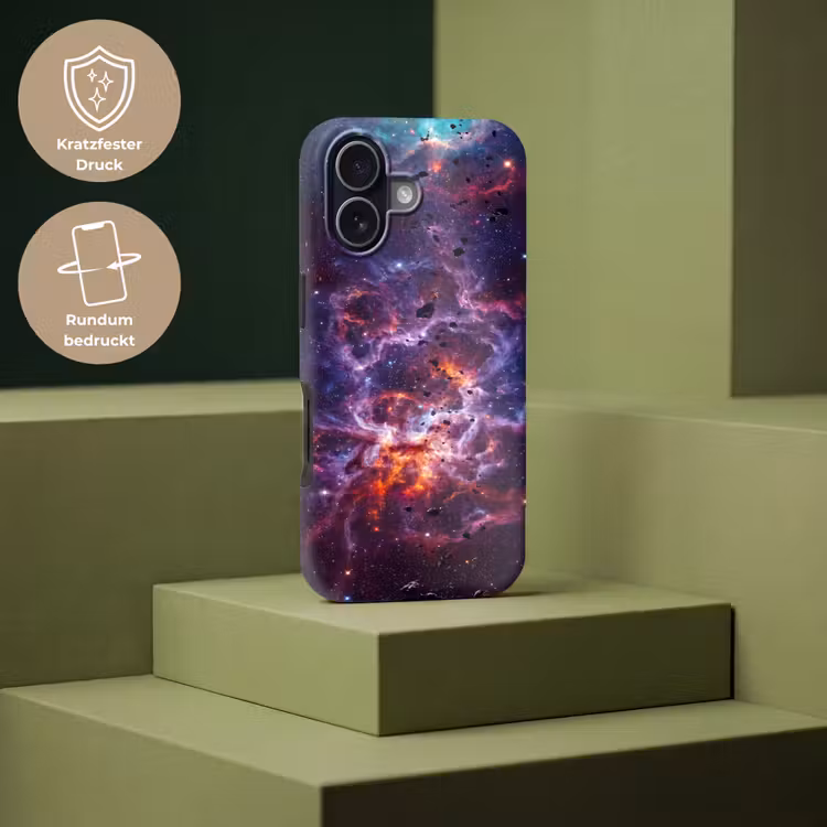 Space - Stars - Abstract - Colorful Toughcase MagSafe Apple iPhone 17 klein -USP_PrintM_DE