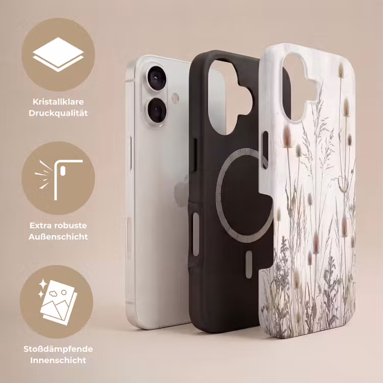 Weidebloemen - Design - Sepia Toughcase MagSafe Apple iPhone 17 klein -USP_Lagen_DE