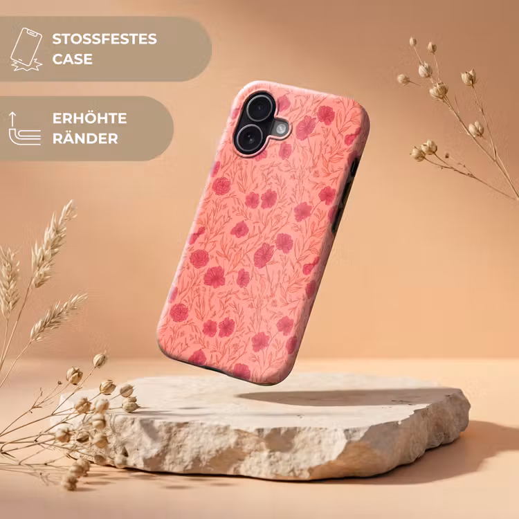 Weidebloemen - Romantisch - Roze Toughcase MagSafe Apple iPhone 17 klein 1017 -USP_RandenV_DE