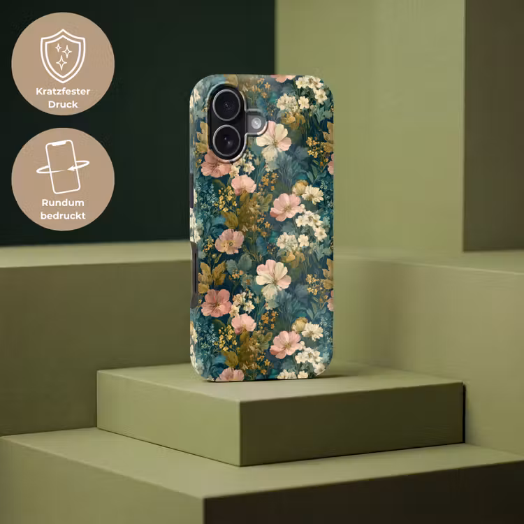 Wilde bloemen - Botanisch - Patroon - Roze - Romantisch Toughcase MagSafe Apple iPhone 17 klein 1017 -USP_PrintM_DE