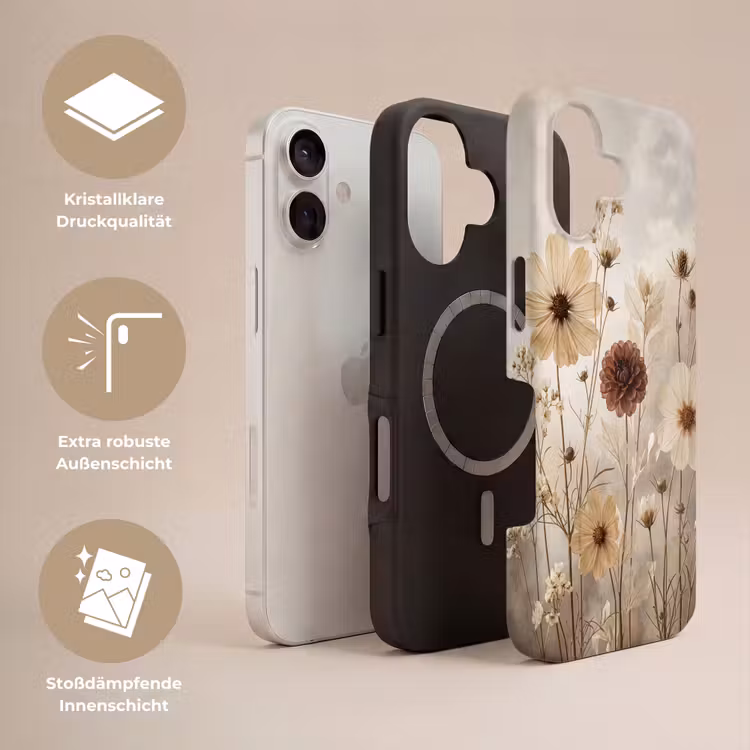 Wilde bloemen - Botanisch - Vintage - Natuur - Rustiek Toughcase MagSafe Apple iPhone 17 klein -USP_Lagen_DE