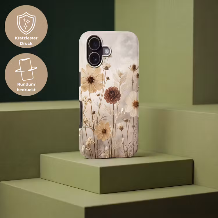 Wilde bloemen - Botanisch - Vintage - Natuur - Rustiek Toughcase MagSafe Apple iPhone 17 klein -USP_PrintM_DE