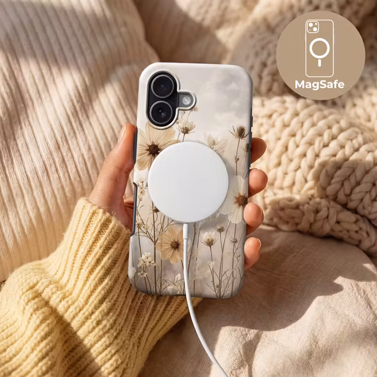 Wilde bloemen - Botanisch - Vintage - Natuur - Rustiek Toughcase MagSafe Apple iPhone 17 klein -USP_MagsafeV