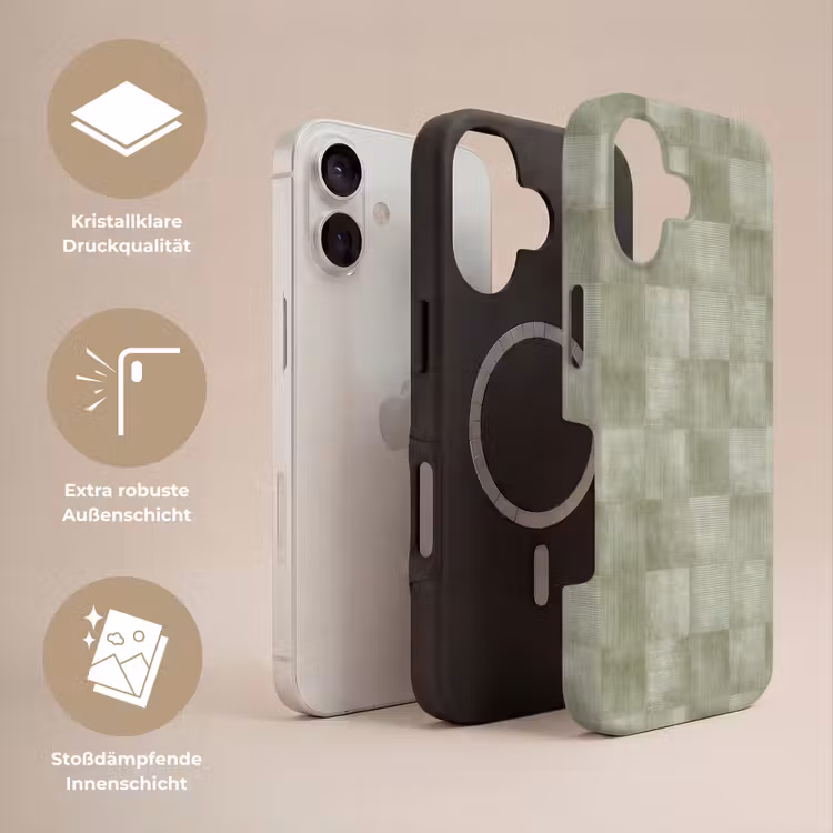Vlakken - Rustiek - Groen Toughcase MagSafe Apple iPhone 17 klein 1017 -USP_Lagen_DE