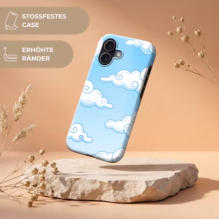 Wolk - Lucht - Cartoon - Blauw - Wit Toughcase MagSafe Apple iPhone 17 klein -USP_RandenV_DE