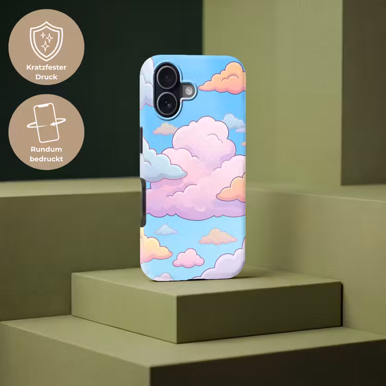 Wolk - Lucht - Natuur - Illustratie - Pastel Toughcase MagSafe Apple iPhone 17 klein -USP_PrintM_DE