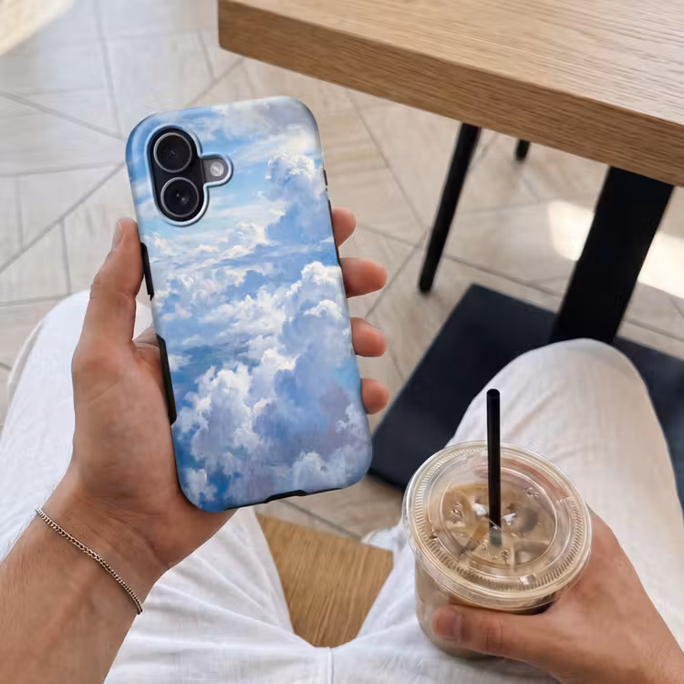 Wolken - Lucht - Natuur - Abstract - Blauw Toughcase MagSafe Apple iPhone 17 klein -Sfeer1M
