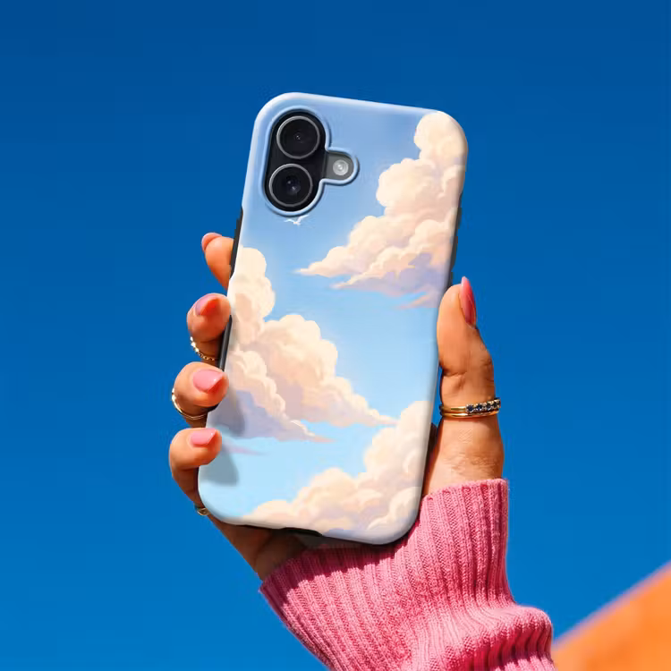 Wolken - Lucht - Natuur - Blauw Toughcase MagSafe Apple iPhone 17 klein -Sfeer1V