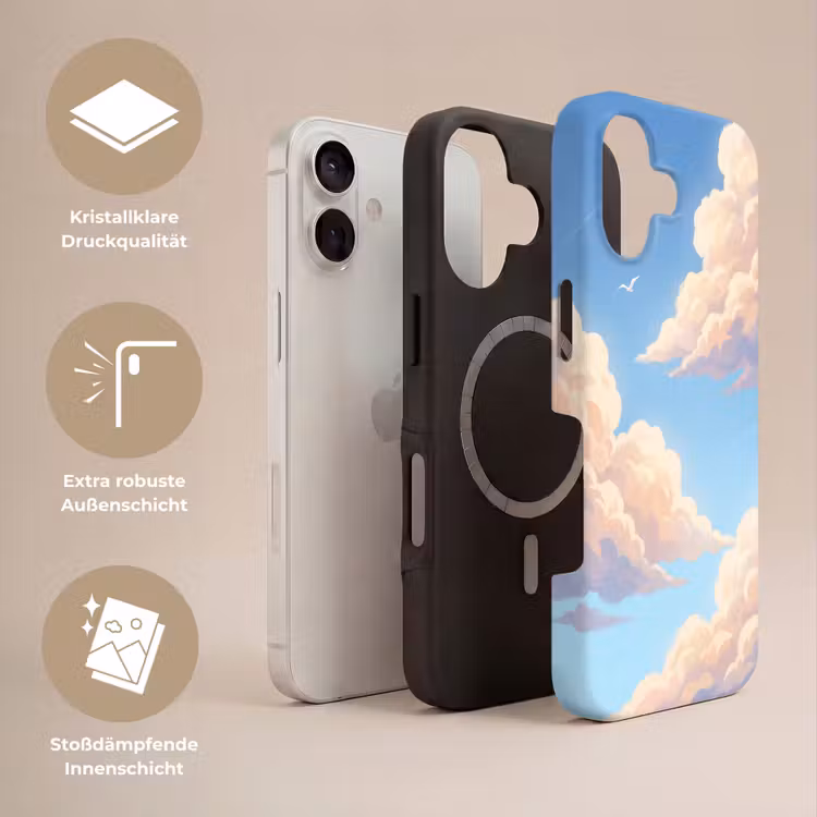 Wolken - Lucht - Natuur - Blauw Toughcase MagSafe Apple iPhone 17 klein -USP_Lagen_DE