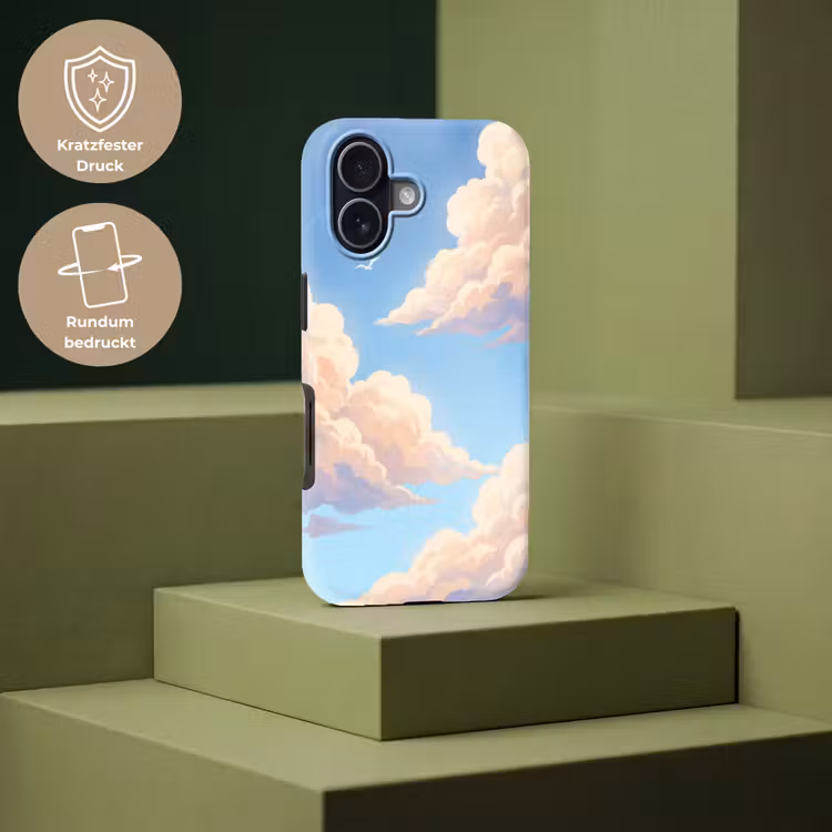 Wolken - Lucht - Natuur - Blauw Toughcase MagSafe Apple iPhone 17 klein -USP_PrintM_DE