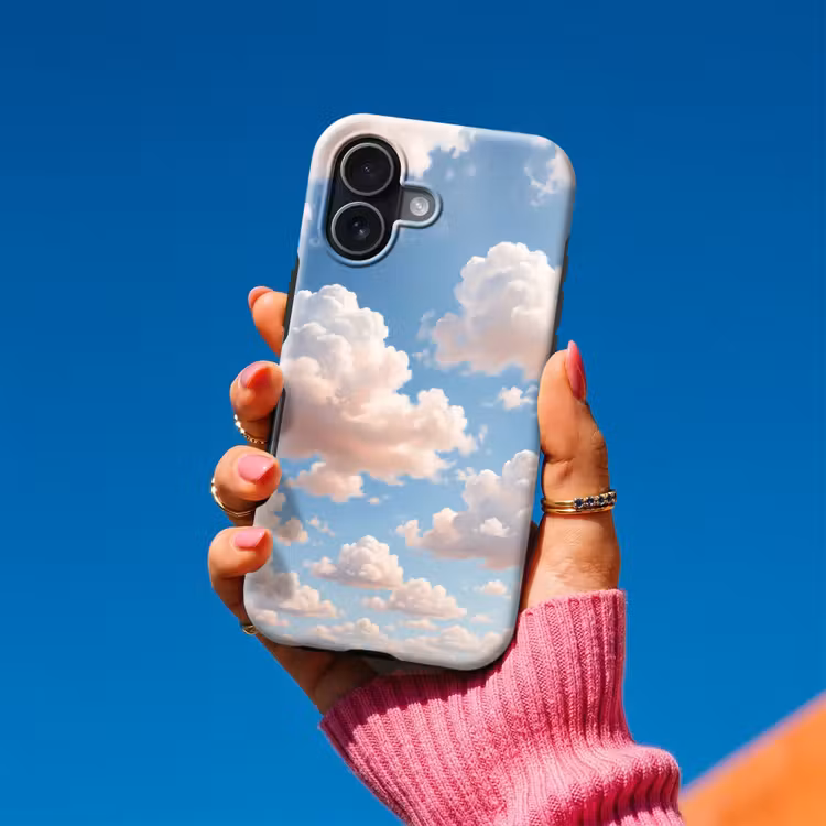 Wolken - Hemel - Natuur - Licht - Blauw Toughcase MagSafe Apple iPhone 17 klein -Sfeer1V