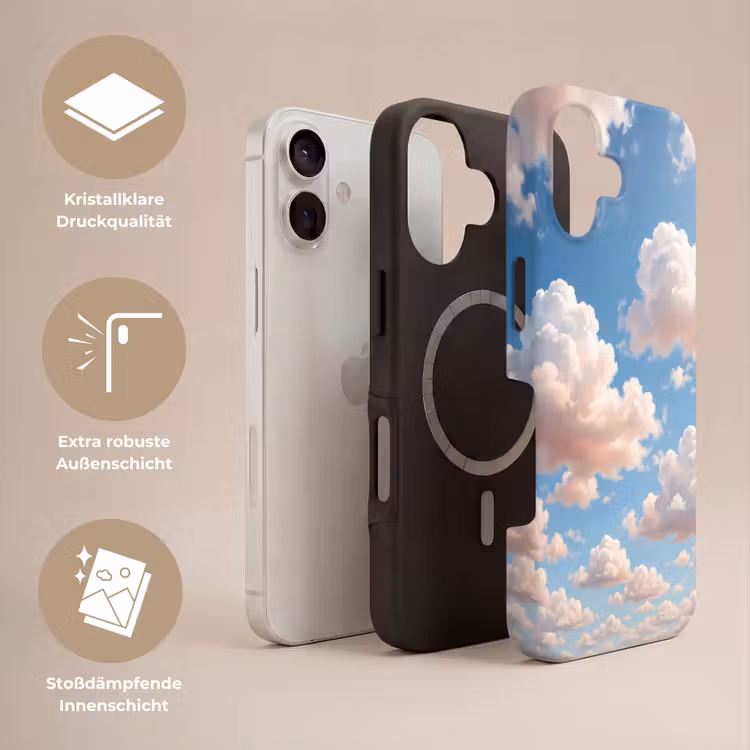 Wolken - Hemel - Natuur - Licht - Blauw Toughcase MagSafe Apple iPhone 17 klein -USP_Lagen_DE