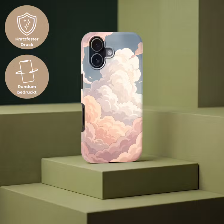 Wolken - Lucht - Natuur - Pastel - Roze Toughcase MagSafe Apple iPhone 17 klein -USP_PrintM_DE