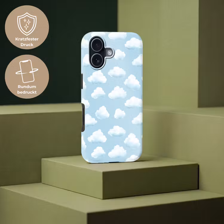 Wolken - Illustratie - Blauw Toughcase MagSafe Apple iPhone 17 klein 1017 -USP_PrintM_DE