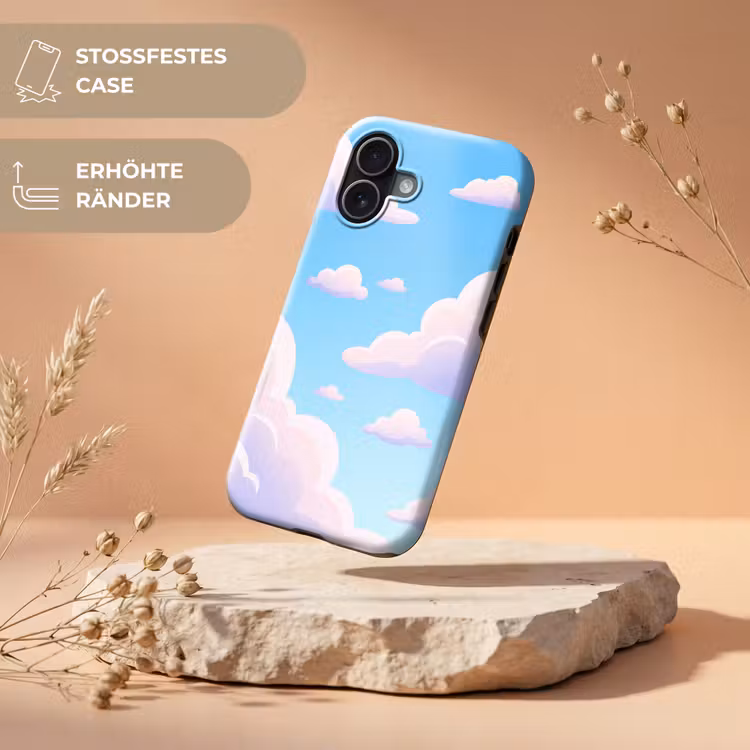 Wolken - Roze - Blauw - Natuur - Modern Toughcase MagSafe Apple iPhone 17 klein -USP_RandenV_DE