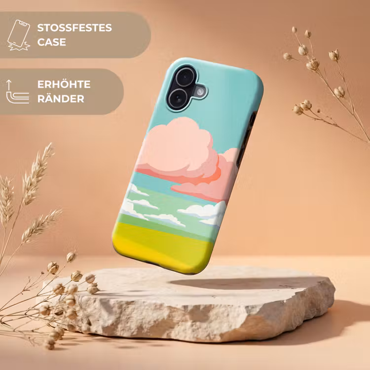 Wolken - Roze - Natuur - Modern - Pastel Toughcase MagSafe Apple iPhone 17 klein -USP_RandenV_DE