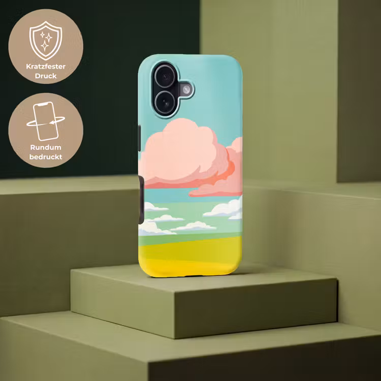 Wolken - Roze - Natuur - Modern - Pastel Toughcase MagSafe Apple iPhone 17 klein -USP_PrintM_DE