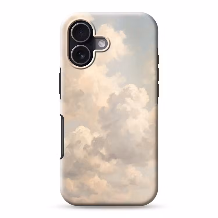 Wolken - Zacht - Natuur - Klassiek - Beige Toughcase MagSafe Apple iPhone 17 klein -3d