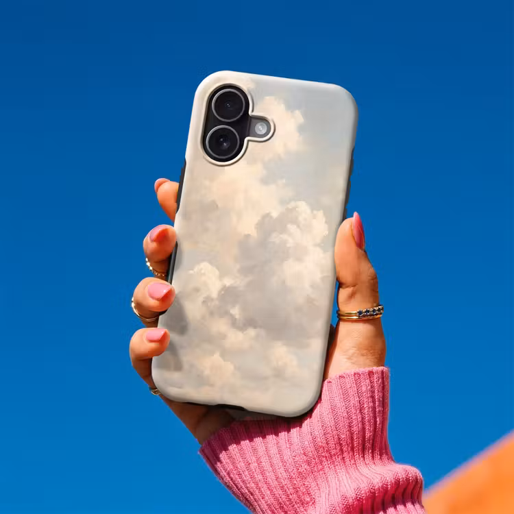 Wolken - Zacht - Natuur - Klassiek - Beige Toughcase MagSafe Apple iPhone 17 klein -Sfeer1V