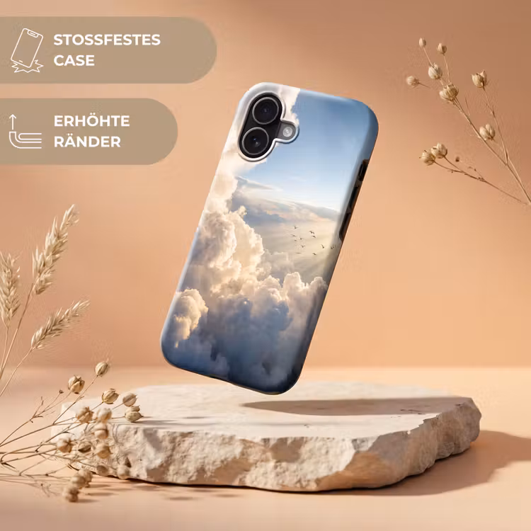 Wolken - Zonnestralen - Natuur - Wit Toughcase MagSafe Apple iPhone 17 klein -USP_RandenV_DE