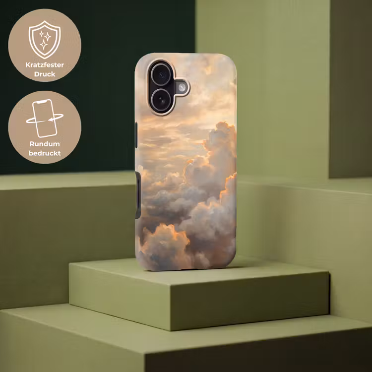 Wolken - Zonsondergang - Natuur - Abstract - Goud Toughcase MagSafe Apple iPhone 17 klein -USP_PrintM_DE