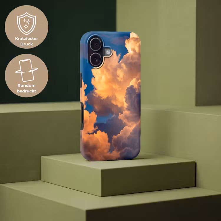 Wolken - Zonsondergang - Natuur - Oranje - Blauw Toughcase MagSafe Apple iPhone 17 klein -USP_PrintM_DE