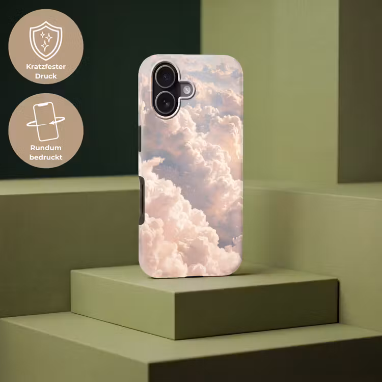 Wolken - Zonsondergang - Natuur - Pastel - Roze Toughcase MagSafe Apple iPhone 17 klein -USP_PrintM_DE