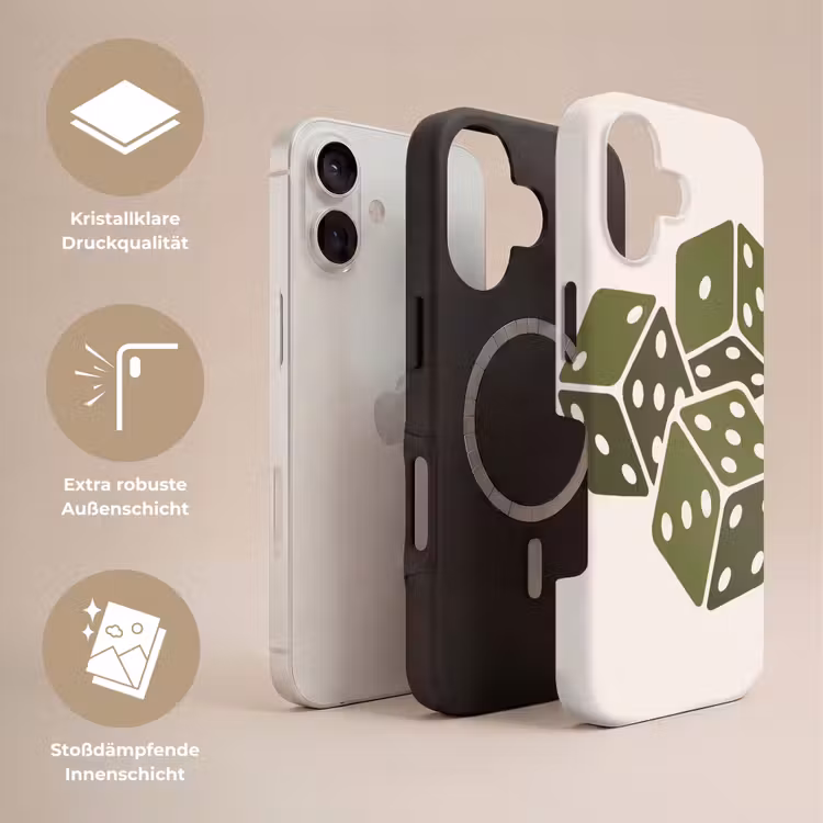 Dobbelsteen - Spel - Groen - Abstract Toughcase MagSafe Apple iPhone 17 klein -USP_Lagen_DE