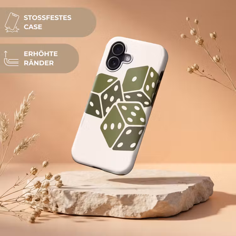 Dobbelsteen - Spel - Groen - Abstract Toughcase MagSafe Apple iPhone 17 klein -USP_RandenV_DE