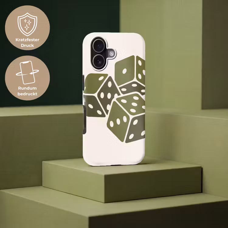 Dobbelsteen - Spel - Groen - Abstract Toughcase MagSafe Apple iPhone 17 klein -USP_PrintM_DE