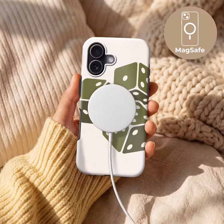 Dobbelsteen - Spel - Groen - Abstract Toughcase MagSafe Apple iPhone 17 klein -USP_MagsafeV
