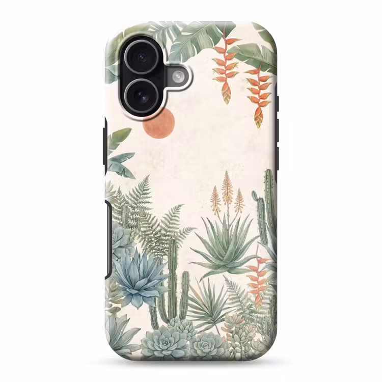 Woestijn - Planten - Groen Toughcase MagSafe Apple iPhone 17 klein -3d