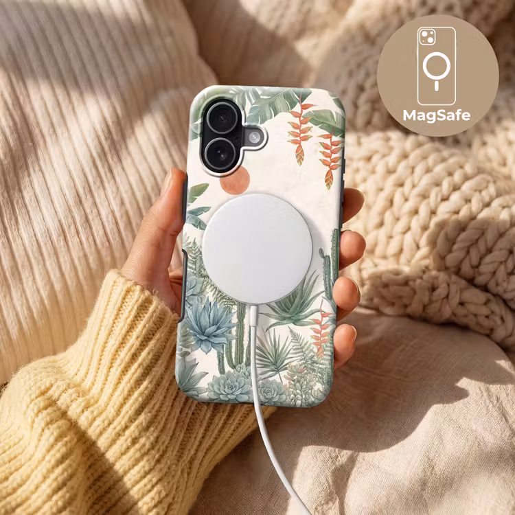 Woestijn - Planten - Groen Toughcase MagSafe Apple iPhone 17 klein -USP_MagsafeV