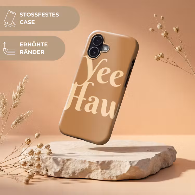 Yee haw - Bruin - Minimalistisch Toughcase MagSafe Apple iPhone 17 klein -USP_RandenV_DE