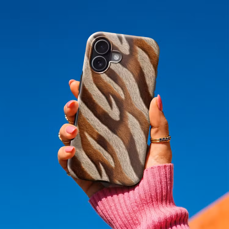 Zebra - Patroon - Bruin Toughcase MagSafe Apple iPhone 17 klein 1017 -Sfeer1V
