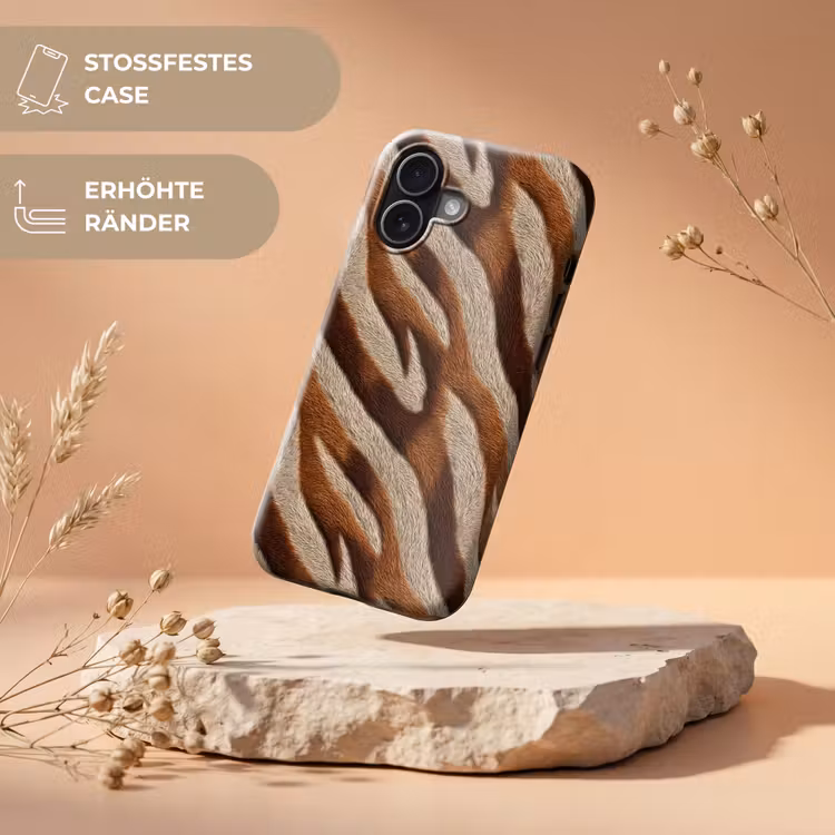 Zebra - Patroon - Bruin Toughcase MagSafe Apple iPhone 17 klein 1017 -USP_RandenV_DE