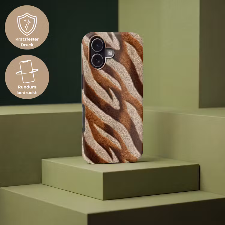 Zebra - Patroon - Bruin Toughcase MagSafe Apple iPhone 17 klein 1017 -USP_PrintM_DE