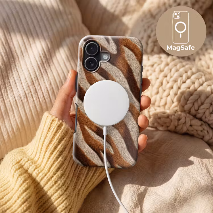 Zebra - Patroon - Bruin Toughcase MagSafe Apple iPhone 17 klein 1017 -USP_MagsafeV