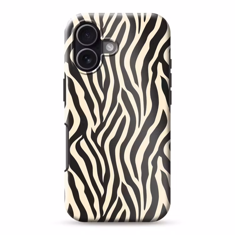 Zebra - Print - Klassiek - Zwart Toughcase MagSafe Apple iPhone 17 klein 1017 -3d