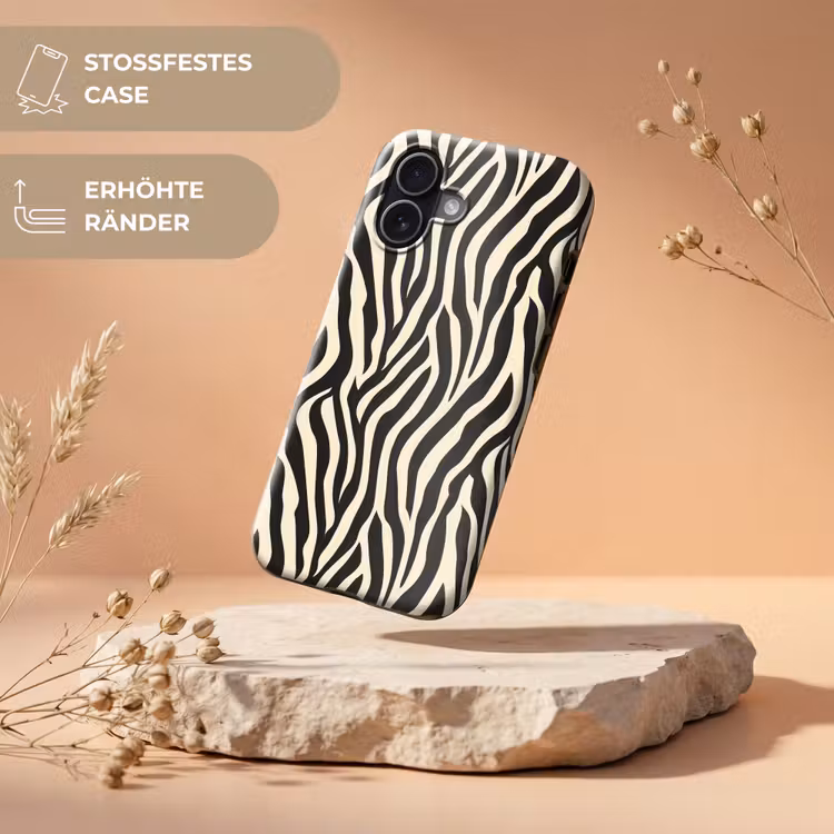 Zebra - Print - Klassiek - Zwart Toughcase MagSafe Apple iPhone 17 klein 1017 -USP_RandenV_DE