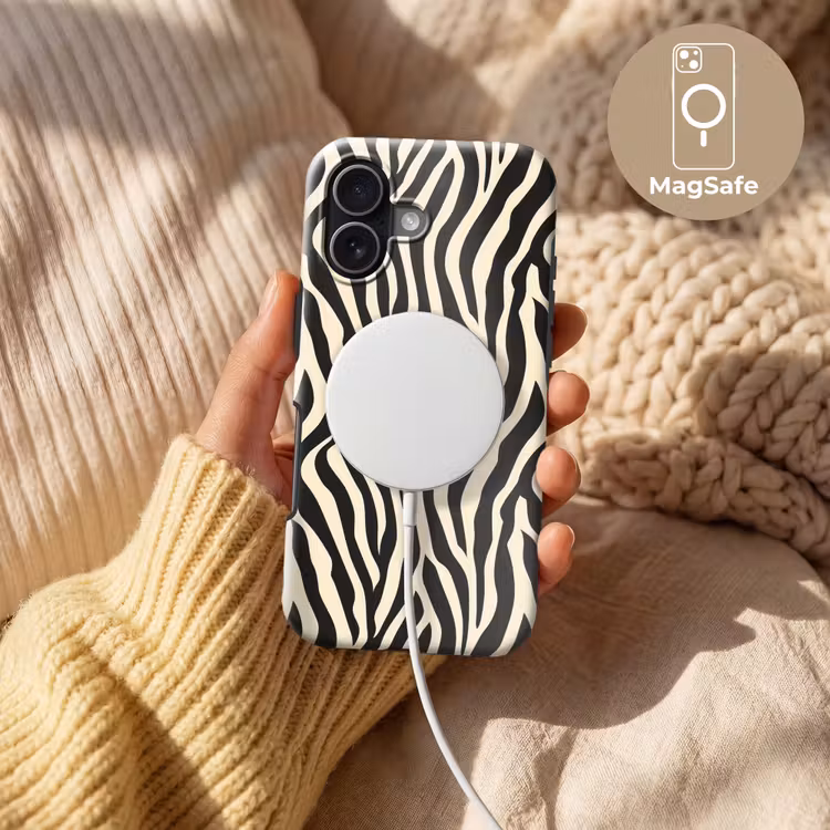 Zebra - Print - Klassiek - Zwart Toughcase MagSafe Apple iPhone 17 klein 1017 -USP_MagsafeV