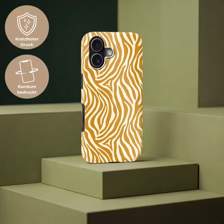 Zebra - Klassiek - Oker - Geel Toughcase MagSafe Apple iPhone 17 klein 1017 -USP_PrintM_DE