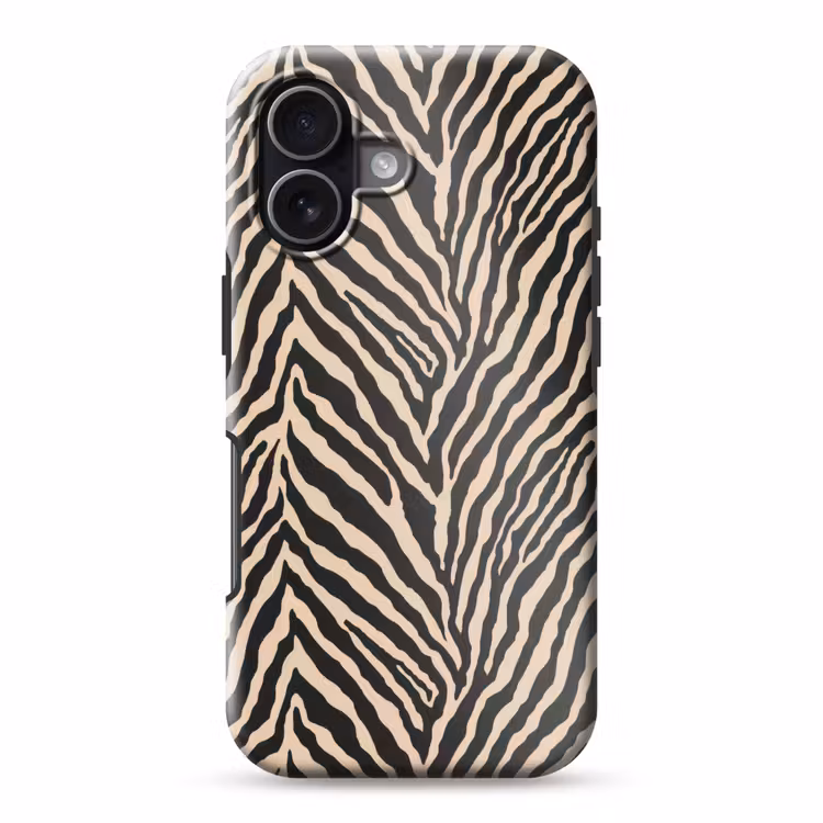 Zebra - Klassiek - Zwart Toughcase MagSafe Apple iPhone 17 klein 1017 -3d