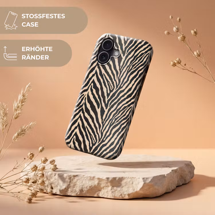Zebra - Klassiek - Zwart Toughcase MagSafe Apple iPhone 17 klein 1017 -USP_RandenV_DE
