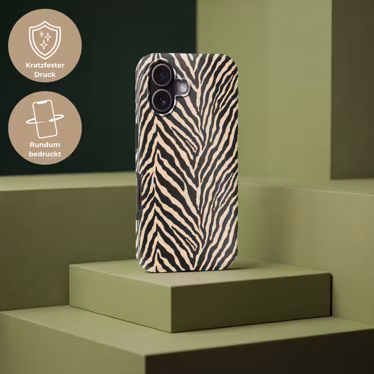 Zebra - Klassiek - Zwart Toughcase MagSafe Apple iPhone 17 klein 1017 -USP_PrintM_DE