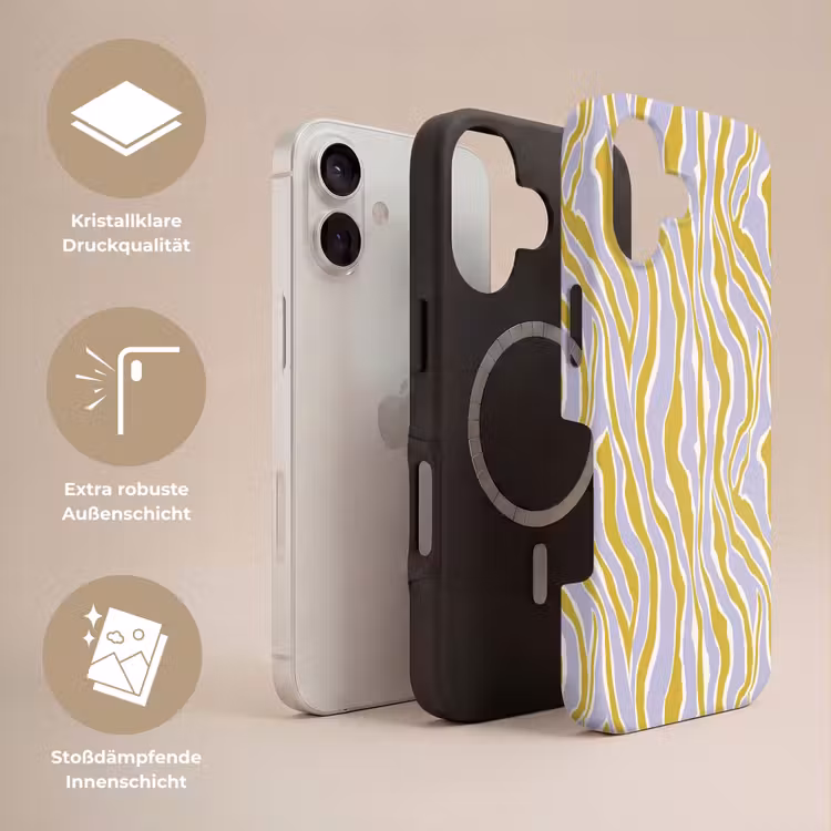 Zebra - Modern - Meerkleurig Toughcase MagSafe Apple iPhone 17 klein 1017 -USP_Lagen_DE