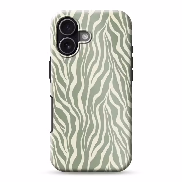 Zebra - Motief - Groen Toughcase MagSafe Apple iPhone 17 klein 1017 -3d