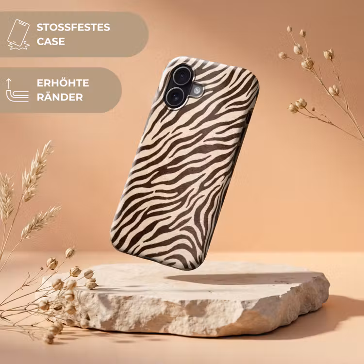 Zebra - Strepen - Bruin Toughcase MagSafe Apple iPhone 17 klein -USP_RandenV_DE