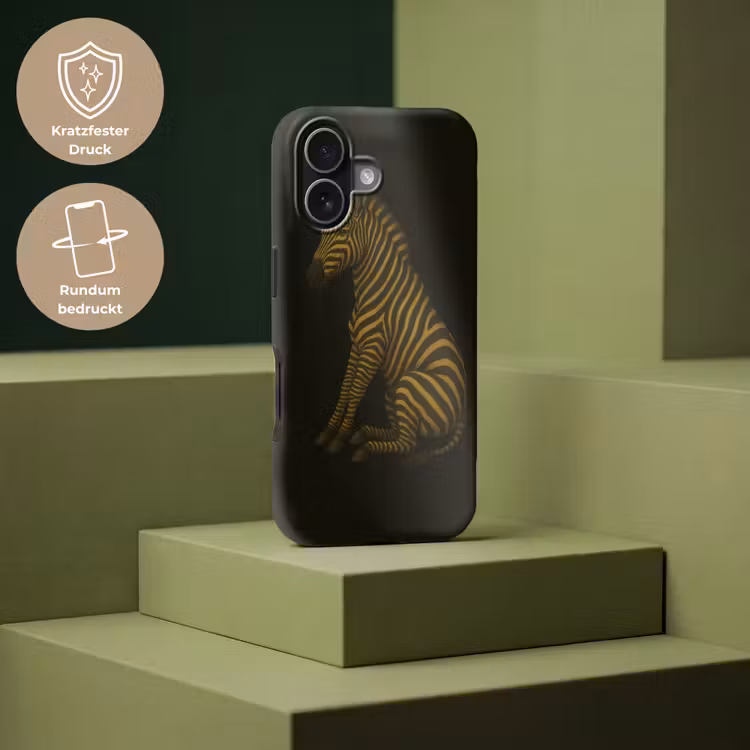 Zebra - Strepen - Goud Toughcase MagSafe Apple iPhone 17 klein -USP_PrintM_DE